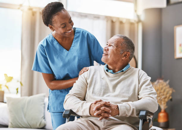 BenPres nurse attending to a patient at home in Nairobi